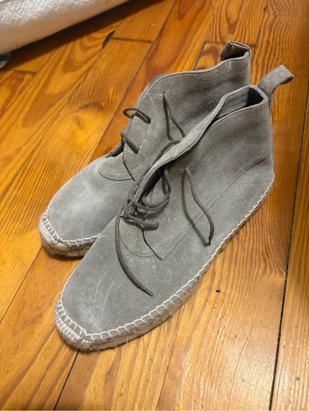 BALENCIAGA Suede Chukka Espadrille Boots Made in Spain EU 37/ US 7